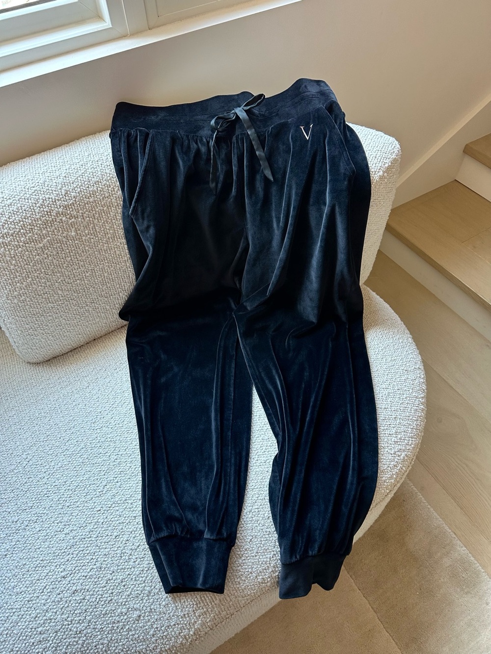 VS Black Velour Jogger